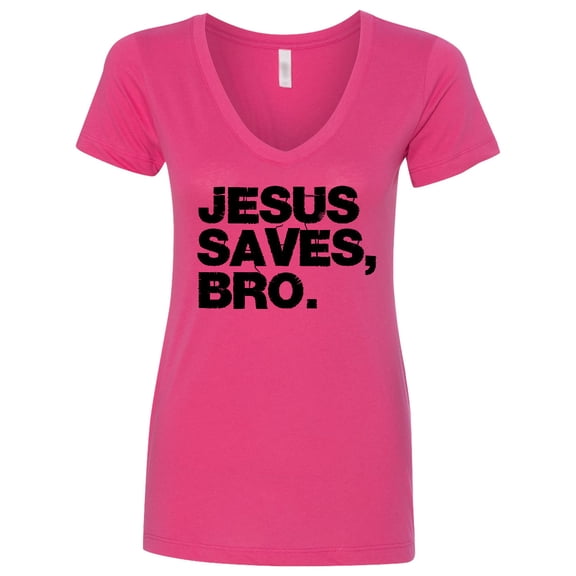 Inktastic Jesus Saves, Bro. Women's V-Neck T-Shirt