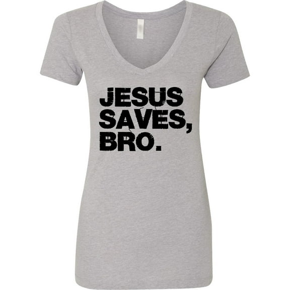 Inktastic Jesus Saves, Bro. Women's V-Neck T-Shirt