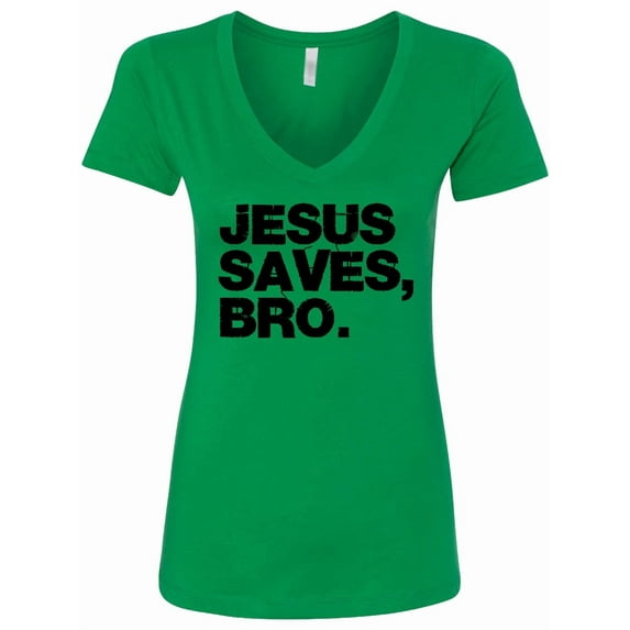 Inktastic Jesus Saves, Bro. Women's V-Neck T-Shirt