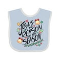 thumbnail image 1 of Inktastic Jesus is the Reason for the Season Christmas Bells and Stars Boys or Girls Baby Bib, 1 of 4