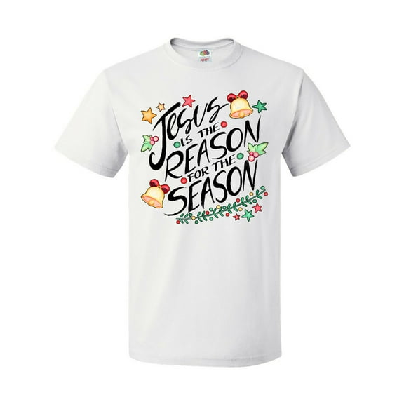 Inktastic Jesus is the Reason for the Season Christmas Bells and Stars T-Shirt