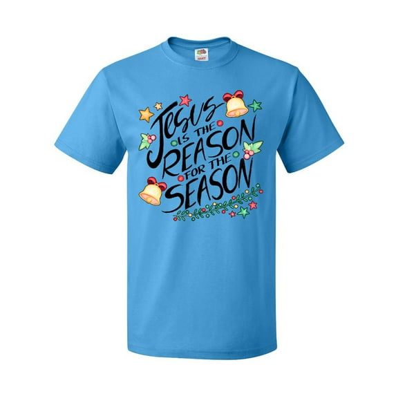 Inktastic Jesus is the Reason for the Season Christmas Bells and Stars T-Shirt