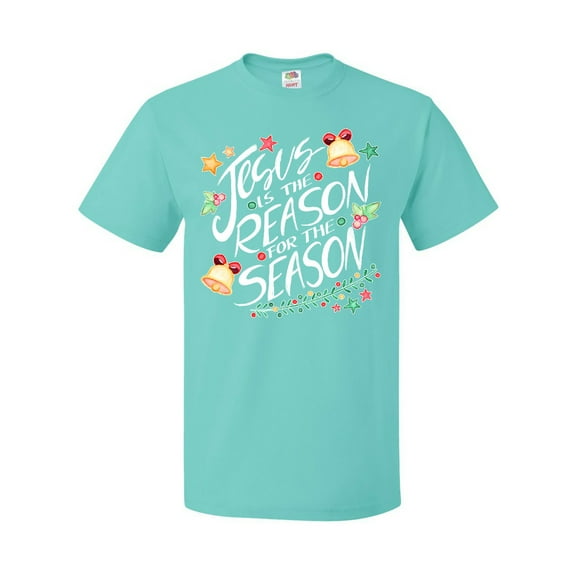 Inktastic Jesus is the Reason for the Season Christmas Bells and Stars T-Shirt