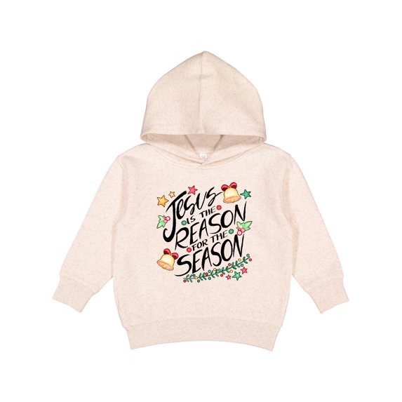 Inktastic Jesus is the Reason for the Season Christmas Bells and Stars Toddler Hoodie