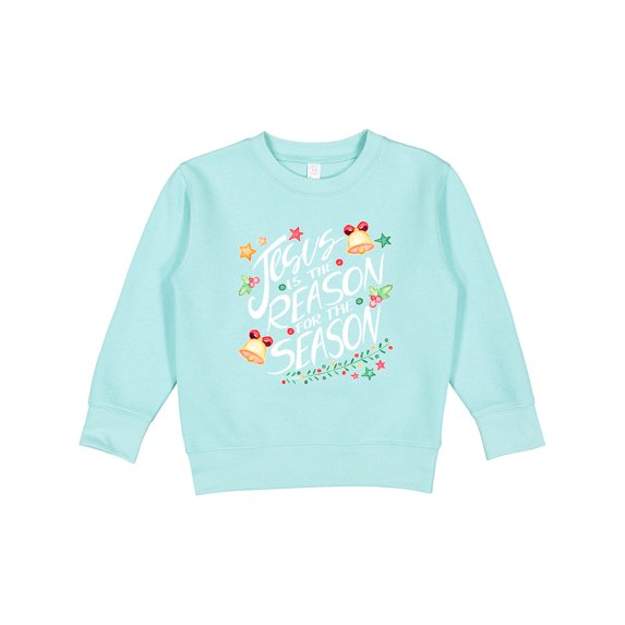 Inktastic Jesus is the Reason for the Season Christmas Bells and Stars Toddler Sweatshirt