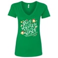 thumbnail image 1 of Inktastic Jesus is the Reason for the Season Christmas Bells and Stars Women's V-Neck T-Shirt, 1 of 5