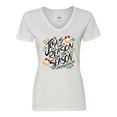 thumbnail image 1 of Inktastic Jesus is the Reason for the Season Christmas Bells and Stars Women's V-Neck T-Shirt, 1 of 5