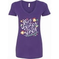 thumbnail image 1 of Inktastic Jesus is the Reason for the Season Christmas Bells and Stars Women's V-Neck T-Shirt, 1 of 5