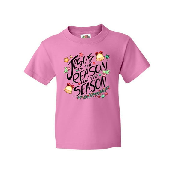 Inktastic Jesus is the Reason for the Season Christmas Bells and Stars Youth T-Shirt