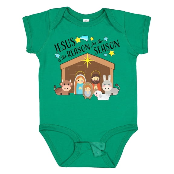 Inktastic Jesus is the Reason for the Season Christmas Nativity Boys or Girls Baby Bodysuit