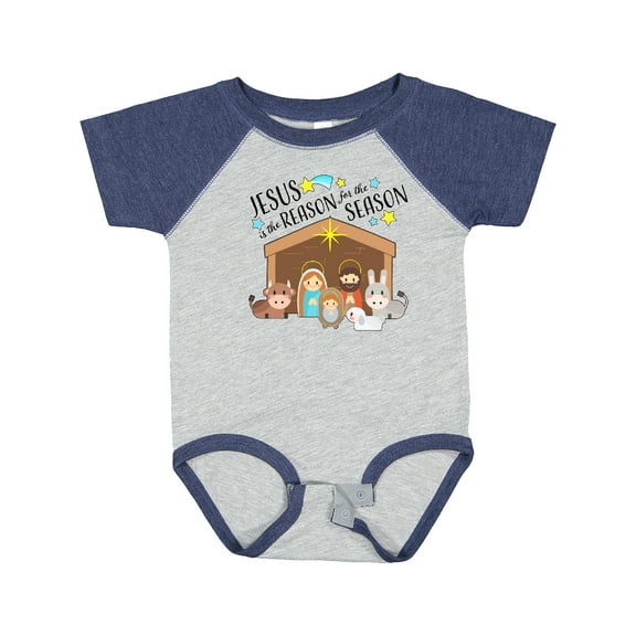Inktastic Jesus is the Reason for the Season Christmas Nativity Boys or Girls Baby Bodysuit