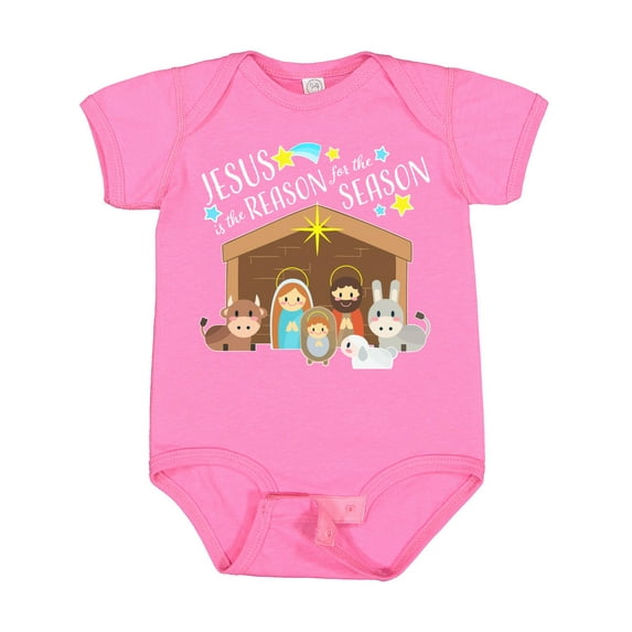 Inktastic Jesus is the Reason for the Season Christmas Nativity Boys or Girls Baby Bodysuit