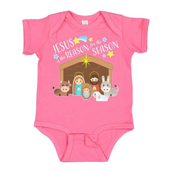 Inktastic Jesus is the Reason for the Season Christmas Nativity Boys or Girls Baby Bodysuit
