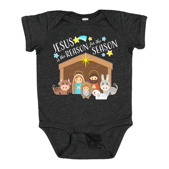 Inktastic Jesus is the Reason for the Season Christmas Nativity Boys or Girls Baby Bodysuit