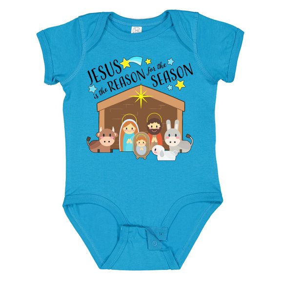 Inktastic Jesus is the Reason for the Season Christmas Nativity Boys or Girls Baby Bodysuit