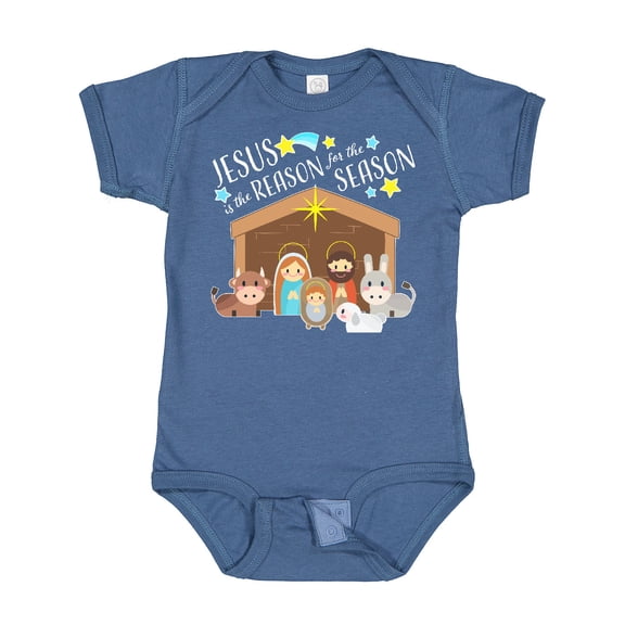 Inktastic Jesus is the Reason for the Season Christmas Nativity Boys or Girls Baby Bodysuit