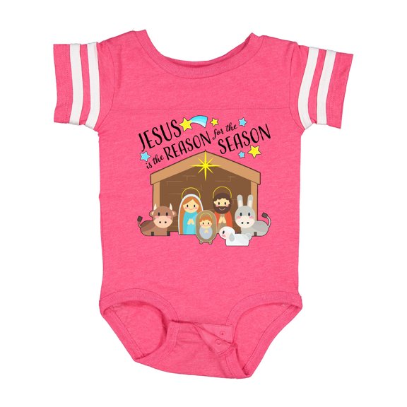 Inktastic Jesus is the Reason for the Season Christmas Nativity Boys or Girls Baby Bodysuit