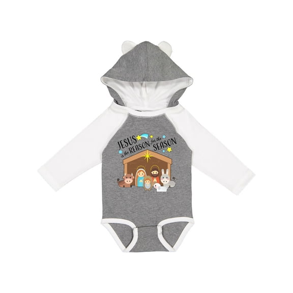 Inktastic Jesus is the Reason for the Season Christmas Nativity Boys or Girls Long Sleeve Baby Bodysuit