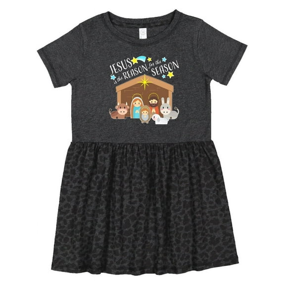 Inktastic Jesus is the Reason for the Season Christmas Nativity Girls Toddler Dress