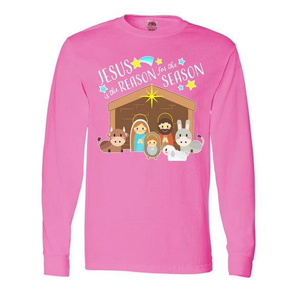 Inktastic Jesus is the Reason for the Season Christmas Nativity Long Sleeve T-Shirt
