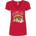 thumbnail image 1 of Inktastic Jesus is the Reason for the Season Christmas Nativity Women's V-Neck T-Shirt, 1 of 5
