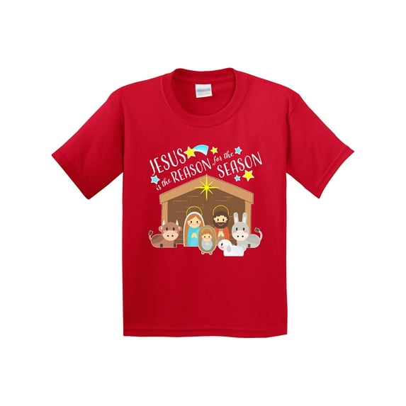 Inktastic Jesus is the Reason for the Season Christmas Nativity Youth T-Shirt