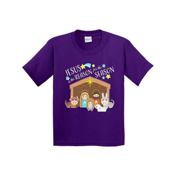 Inktastic Jesus is the Reason for the Season Christmas Nativity Youth T-Shirt