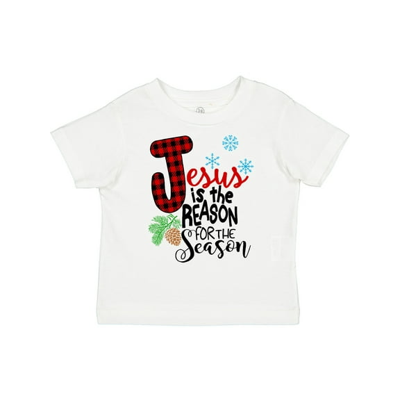 Inktastic Jesus is the Reason for the Season Pinecone and Snowflakes Boys or Girls Toddler T-Shirt