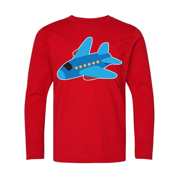 Inktastic Jet Airplane Childs Plane Long Sleeve Youth T-Shirt