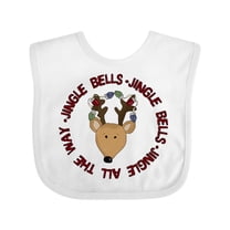Inktastic Jingle Bells Boys or Girls Baby Bib
