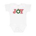 thumbnail image 1 of Inktastic Joy Christmas Ornament with Candy Cane Stripes Boys or Girls Baby Bodysuit, 1 of 5
