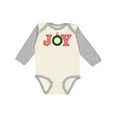 thumbnail image 1 of Inktastic Joy Christmas Ornament with Candy Cane Stripes Boys or Girls Long Sleeve Baby Bodysuit, 1 of 5