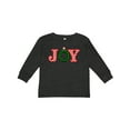 thumbnail image 1 of Inktastic Joy Christmas Ornament with Candy Cane Stripes Boys or Girls Long Sleeve Toddler T-Shirt, 1 of 5