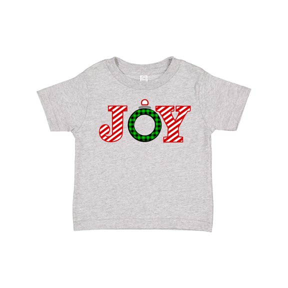 Inktastic Joy Christmas Ornament with Candy Cane Stripes Boys or Girls Toddler T-Shirt