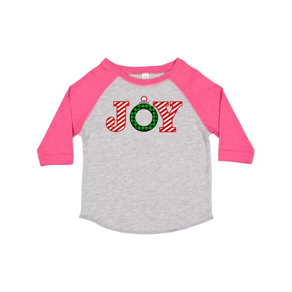 Inktastic Joy Christmas Ornament with Candy Cane Stripes Boys or Girls Toddler T-Shirt