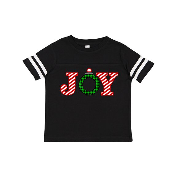 Inktastic Joy Christmas Ornament with Candy Cane Stripes Boys or Girls Toddler T-Shirt