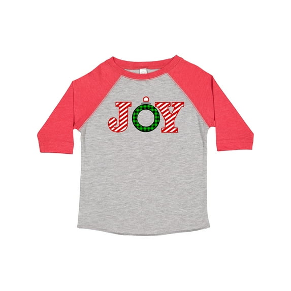 Inktastic Joy Christmas Ornament with Candy Cane Stripes Boys or Girls Toddler T-Shirt