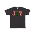 thumbnail image 1 of Inktastic Joy Christmas Ornament with Candy Cane Stripes T-Shirt, 1 of 5