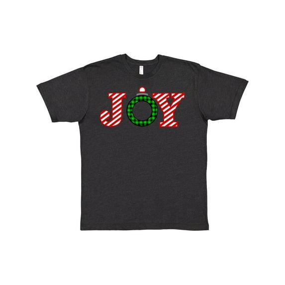 Inktastic Joy Christmas Ornament with Candy Cane Stripes T-Shirt