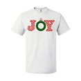thumbnail image 1 of Inktastic Joy Christmas Ornament with Candy Cane Stripes T-Shirt, 1 of 5