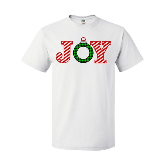 Inktastic Joy Christmas Ornament with Candy Cane Stripes T-Shirt