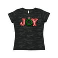 thumbnail image 1 of Inktastic Joy Christmas Ornament with Candy Cane Stripes Women's T-Shirt, 1 of 5