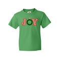 thumbnail image 1 of Inktastic Joy Christmas Ornament with Candy Cane Stripes Youth T-Shirt, 1 of 5
