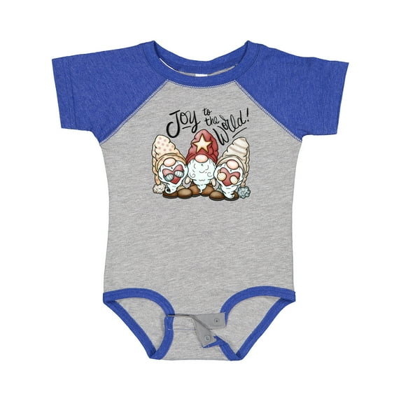 Inktastic Joy to the World Christmas Gnomes Boys or Girls Baby Bodysuit