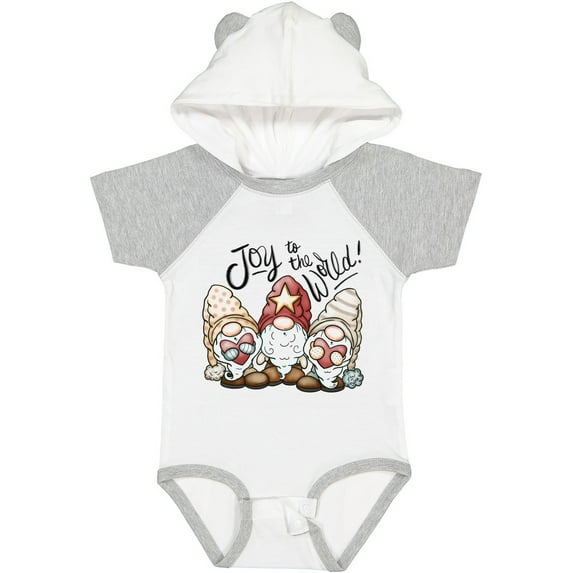 Inktastic Joy to the World Christmas Gnomes Boys or Girls Baby Bodysuit