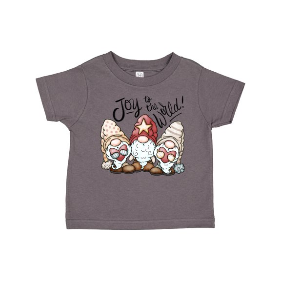 Inktastic Joy to the World Christmas Gnomes Boys or Girls Toddler T-Shirt