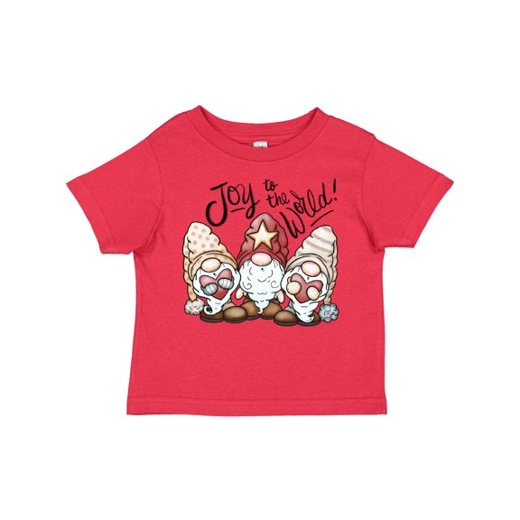 Inktastic Joy to the World Christmas Gnomes Boys or Girls Toddler T-Shirt