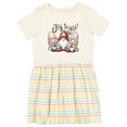 thumbnail image 1 of Inktastic Joy to the World Christmas Gnomes Girls Toddler Dress, 1 of 5