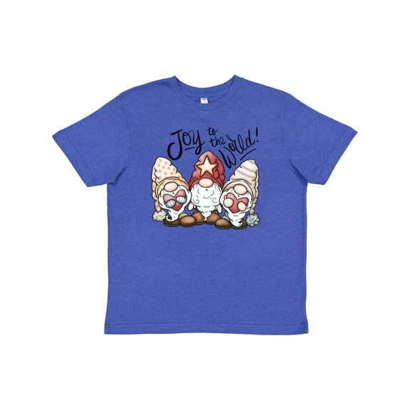 Inktastic Joy to the World Christmas Gnomes Youth T-Shirt