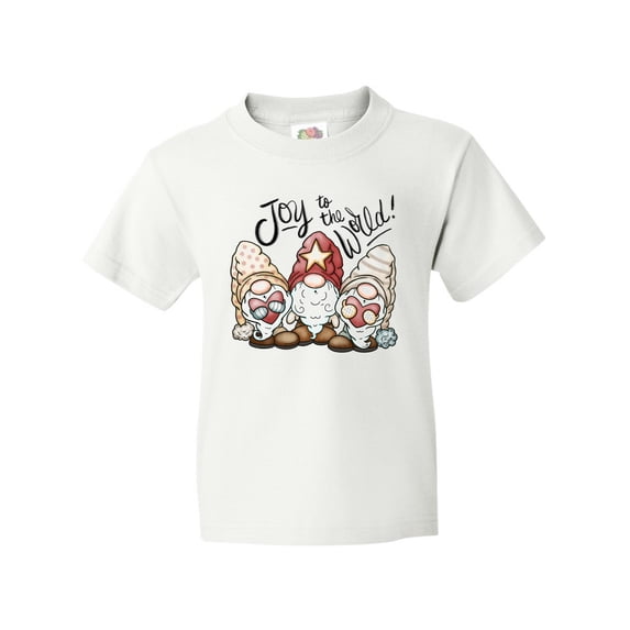 Inktastic Joy to the World Christmas Gnomes Youth T-Shirt